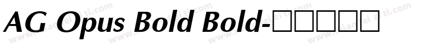 AG Opus Bold Bold字体转换